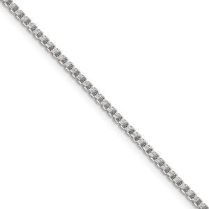 2mm Sterling Silver D/C Solid Round Box Chain Necklace, 24 Inch